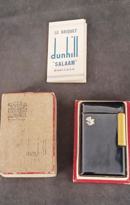 briquet Salaam Dunhill Paris Air france avec a boite et son mode d'emploi