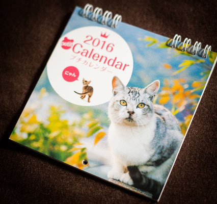 永岡書店様の『2016年ミニねこカレンダーにゃん』表紙の写真は違いますが７月に写真を記載