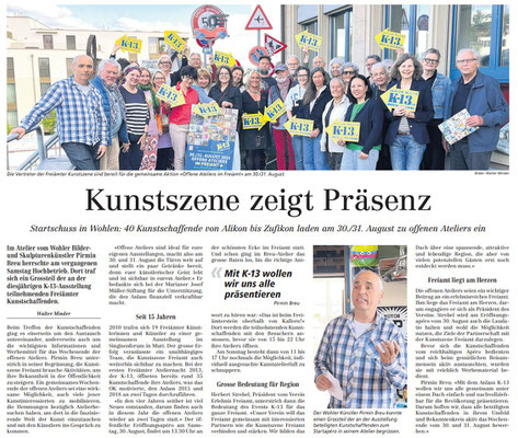 Bericht des Wohler Anzeiger vom 29. April 2025