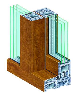 Golden Oak Foliert Mittelpartie
