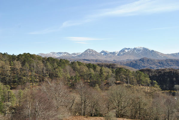 Landschaft  während der Zugfahrt mit dem Harry Potter Zug / Hogwarts Express (Discover Scotland Tours)