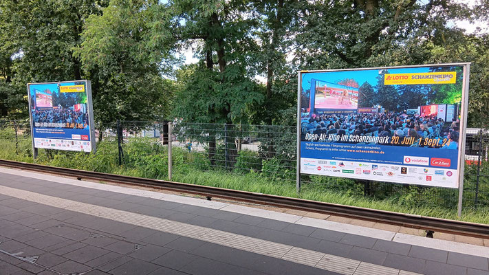 Außenwerbung U / S-Bahnhof am Veranstaltungsort Sternschanze