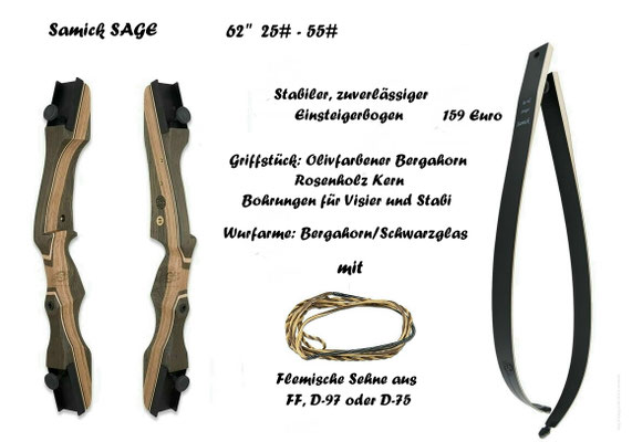 Recurvebogen Sage 62"