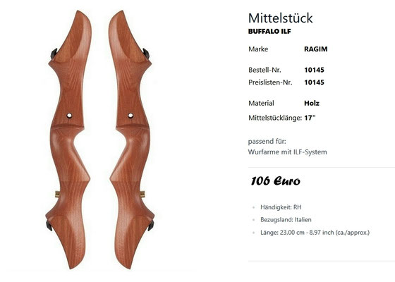 ILF Griffstück Buffalo 17" aus Holz