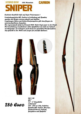 Hybridbogen Sniper Birdseye mit Vogelaugenahorn, 64"