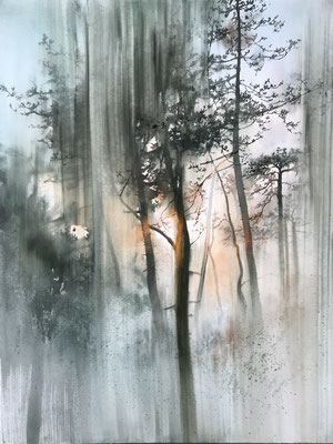 Marina Legovini  Italia "Black Pines" 2023 cm 76 x 57
