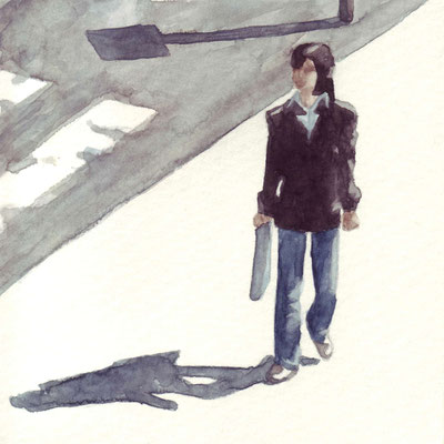 2011/12/13, watercolor on paper, 10x10cm