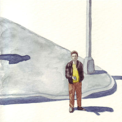 2011/12/13, watercolor on paper, 10x10cm