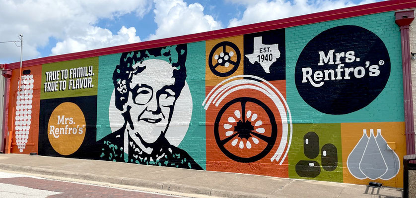 Mrs. Renfro Corporate Commercial Mural Fort Worth Texas
