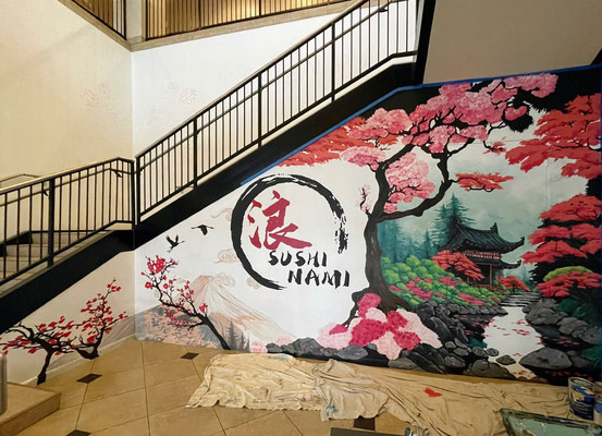 Sushi Nami Restaurant Mural New Orleans LA
