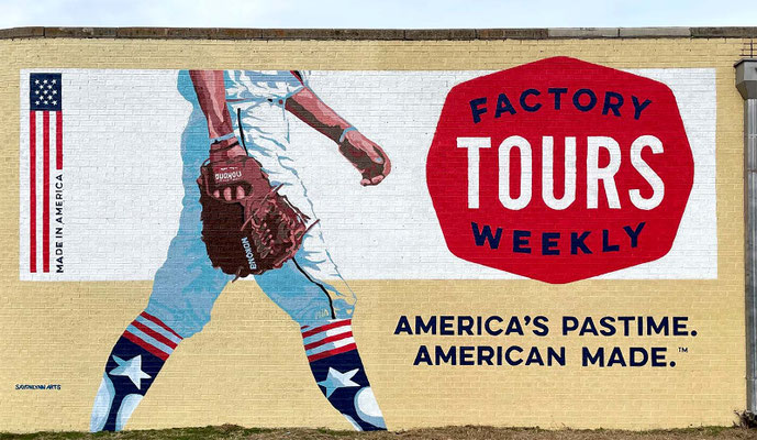 Giant Baseball Mural Nocona Texas