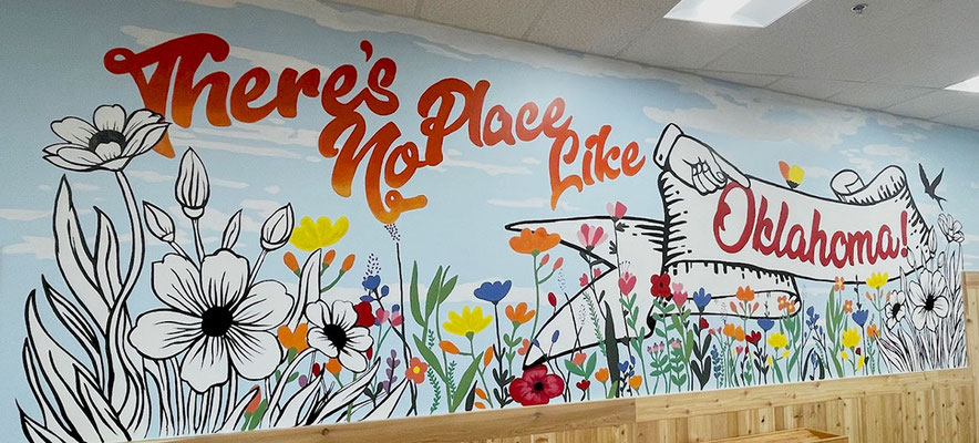 Trader Joe's Flowers Oklahoma City Commercial Mural