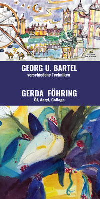 Ausstellungsflyer Gerda Föhring & Georg u.Bartel