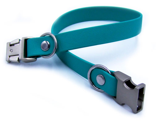 Caprino-Halsband STANDARD | 19 mm Umfang 36 cm | Farbe PETROL