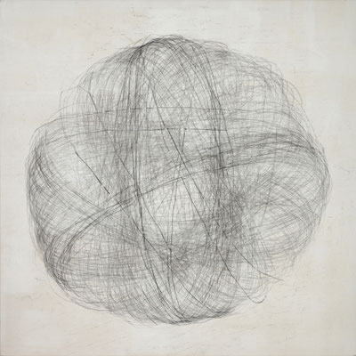 Vernetzung II Monotypie auf Leinwand, 140 x 140 cm, 2012