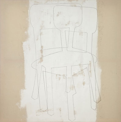 o. T. VI (happening) Monotypie auf Leinwand, 140 x 140 cm, 2012