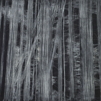 o. T. Monotypie auf Leinwand, 140 x 140 cm 2014