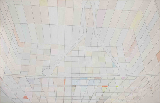 Depot II Monotypie, Mischtechnik auf Leinwand, 81 x 125 cm, 2015