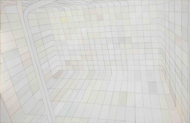 Depot III Monotypie, Mischtechnik auf Leinwand, 81 x 125 cm, 2015