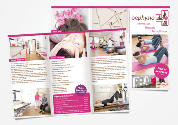 Kunde bephysio – Relaunch Flyer