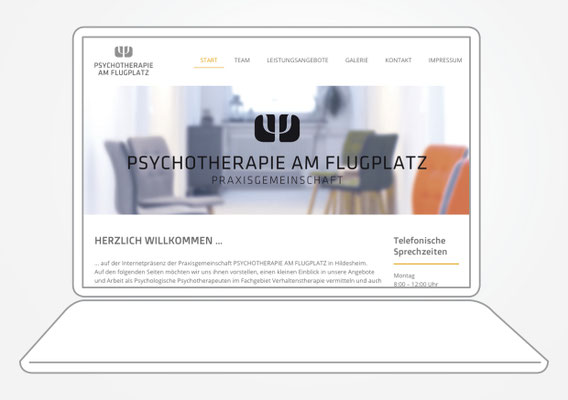 Kunde Psychotherapie am Flugplatz – Internetauftritt