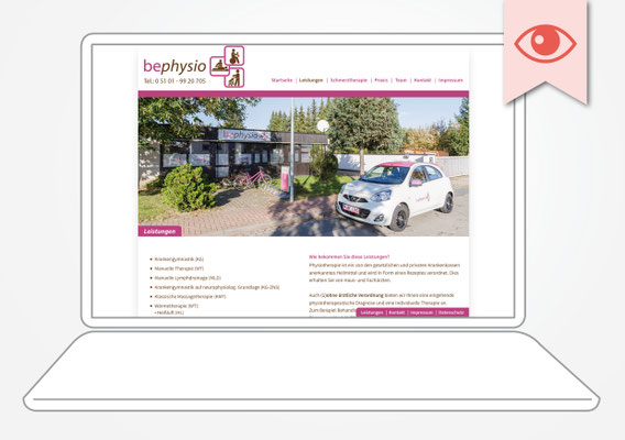 Kunde bephysio – Relaunch Internetauftritt