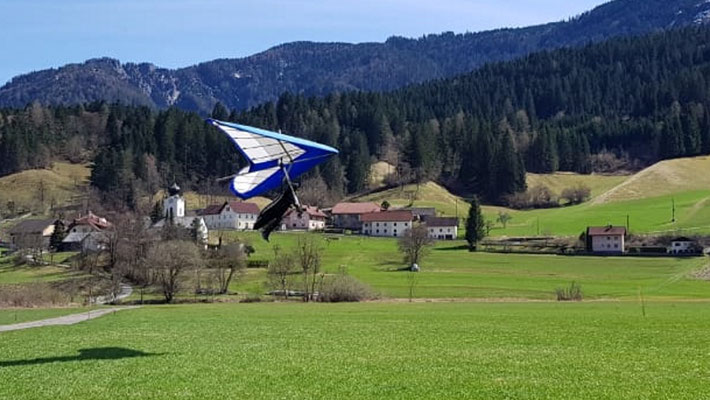 Helmut beim Endandflug.