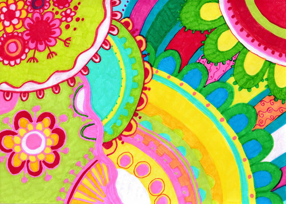255 - Filzstift auf Papier, 15 x 21 cm, 2025