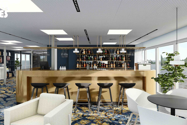 Die Lounge auf der MS Albertina