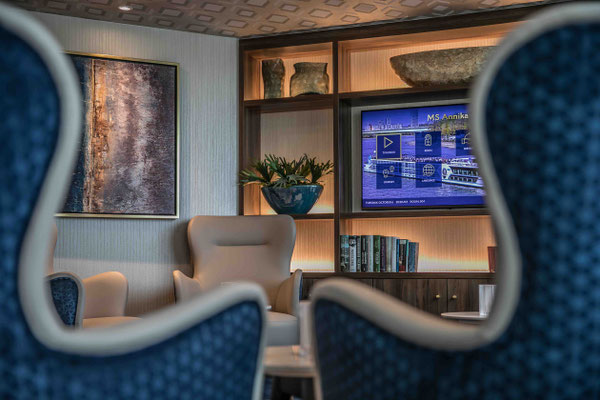 Die gemütliche Lounge der MS Annika