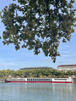 Die BIJOU DU RHÔNE an ihrem Liegeplatz in Lyon