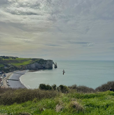Am Aussichtspanorama in Étretat