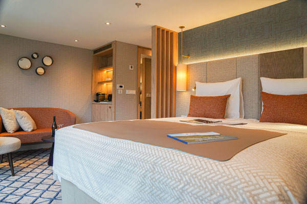 Die 24 Quadratmeter große Suite an Bord der VIVA TWO