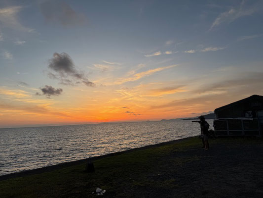 いつもの夕日。