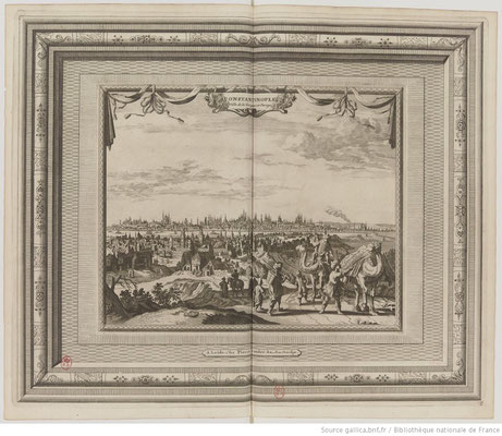 Constantinople, vue tirée de La galerie agréable du monde, éditée en 1729 par Van Der Aa. / BNF/Gallica 