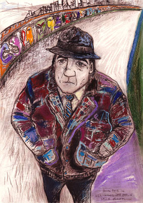 <span style="font-family: Georgia, serif; font-size: 10px;">『from "Der Himmel uber Berlin"03』（2016）  <br>Pen & Pastel on paper, A4(297mm×210mm)   <br>［not for sale］</span>