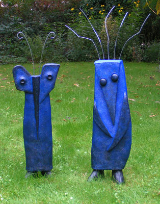 Schwarz-blaue Figuren   -   80 cm     -     190 €