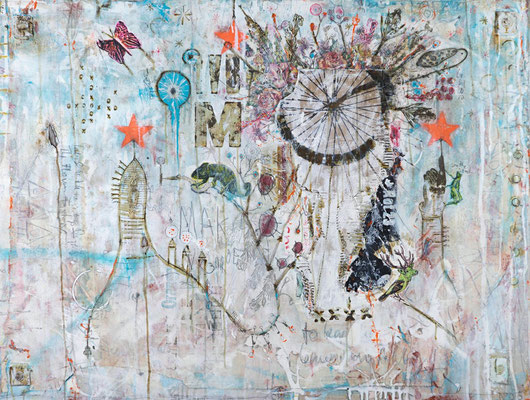 "Inside the Flower Factory", 95 x 125 cm auf Leinwand