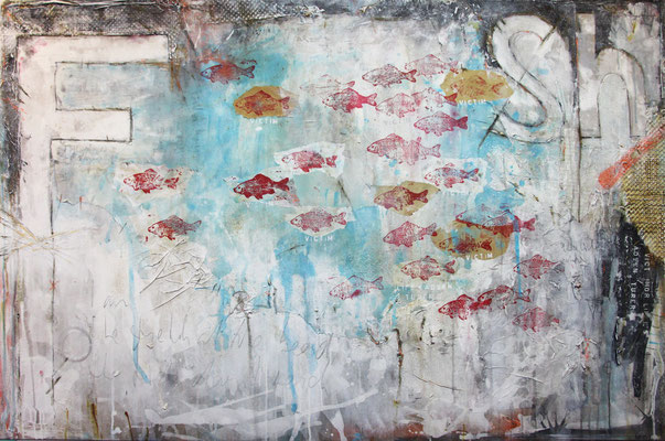 "Fish", 100 x 150 cm auf Leinwand