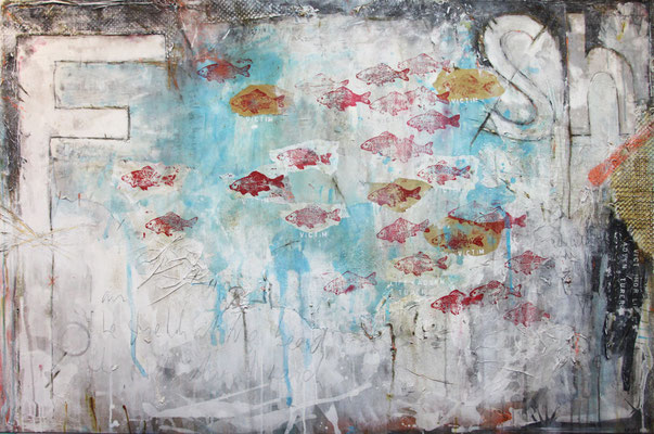 "Fish", 100 x 150 cm auf Leinwand