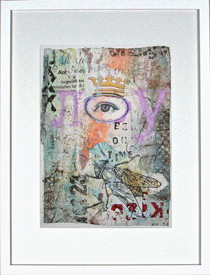 "The King is out for a walk", ca. 27 x 19 cm auf Leinwand