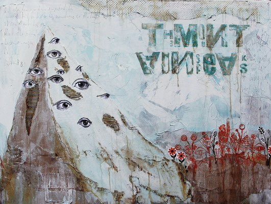 "The Mountain speaks", 95 x 125 cm auf Leinwand