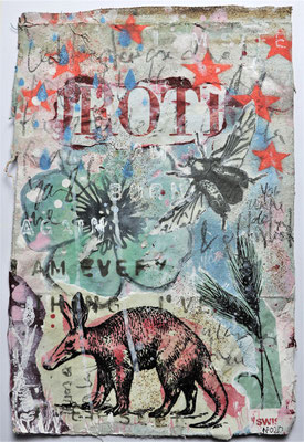 "I am safe now", ca. 27 x 19 cm auf Leinwand