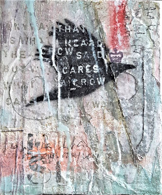"Crow II", 30 x 25 cm auf Leinwand