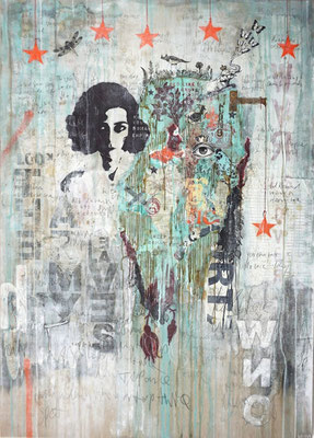 "Drop your guns", 155 x 110 cm auf Leinwand