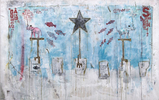 "Navigate me home", 105 x 165 cm auf Leinwand