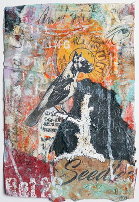"Still waiting", ca. 27 x 19 cm auf Leinwand