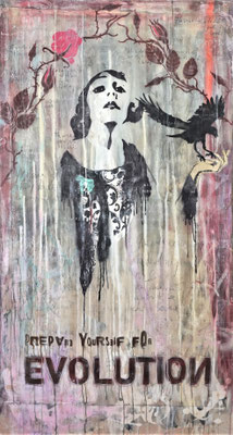 "Evolution", 200 x 105 cm auf Leinwand