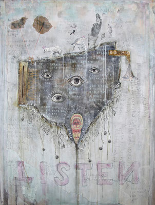 "Listen", 125 x 95 cm auf Leinwand