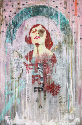 "She is ready now!", 135 x 90 cm auf Leinwand